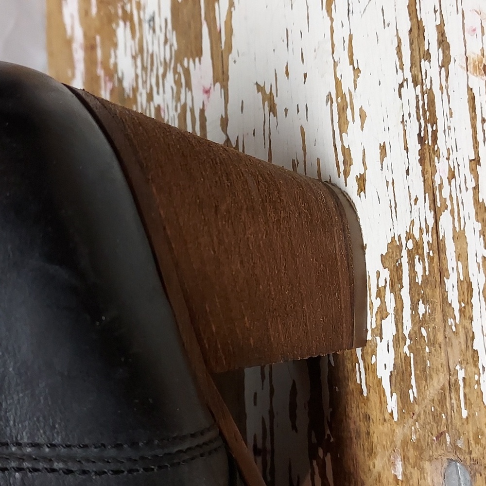 Women's Madewell Winston Black Leather Boots Size 11 - Picture 2 of 10